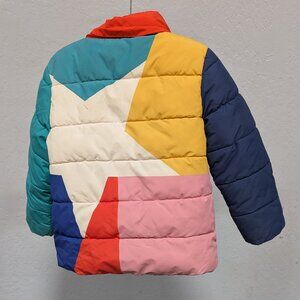 Mini Boden Multicolor Waterproof Puffer Jacket